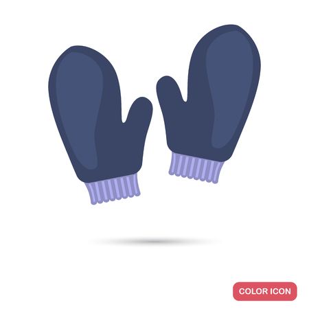 Children's mittens color flat icon for web and mobile designのイラスト素材