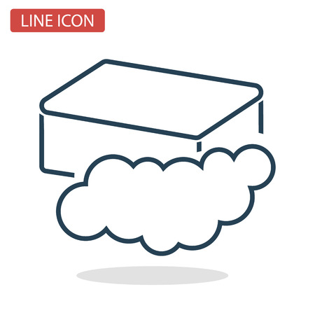 Soap and foam line icon for web and mobile design.のイラスト素材