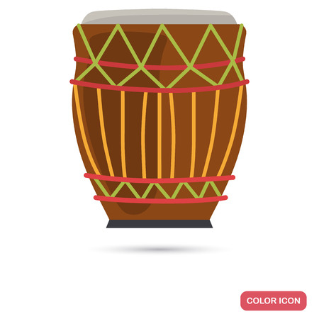 Drum color flat icon for web adn mobile designのイラスト素材
