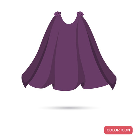 Cloak of the Super Hero color flat icon isolated on white backgroundのイラスト素材