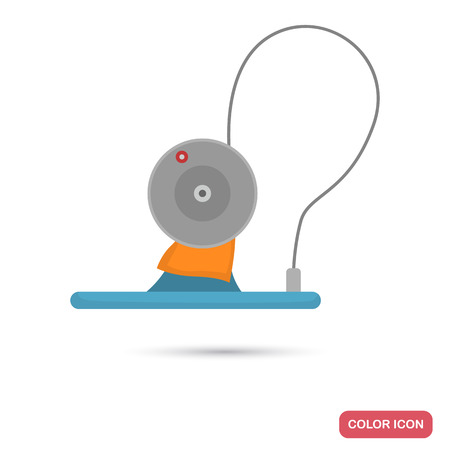 Mantel for pike fishing color flat iconのイラスト素材