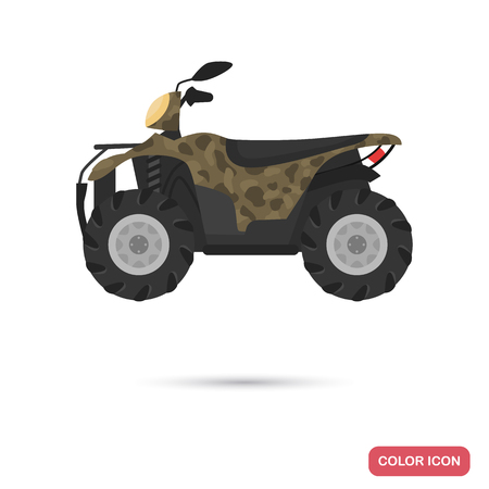 ATV bike color flat iconのイラスト素材
