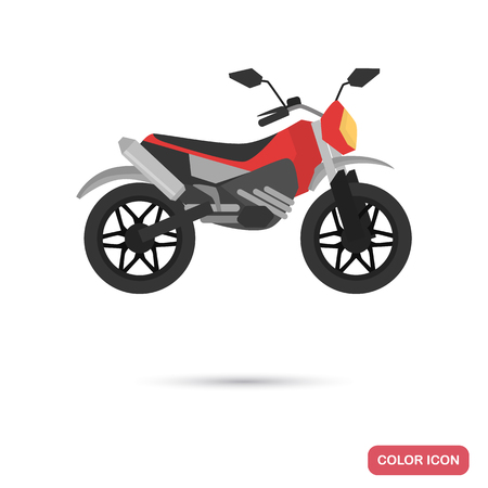 Motorcycle color flat iconのイラスト素材
