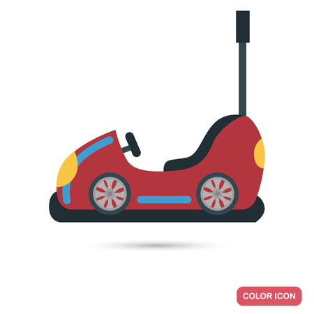 Electricity cars attraction color flat icon Vector illustration.のイラスト素材