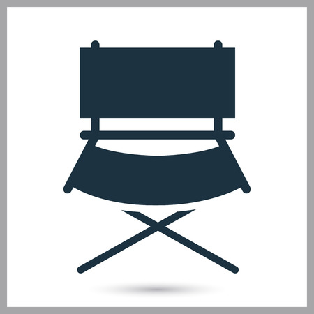Film director chair simple iconのイラスト素材