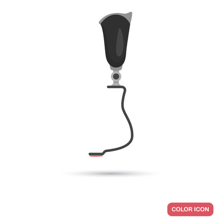 Sports prosthetic leg color flat iconのイラスト素材