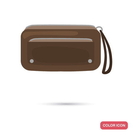 Male purse color flat icon vector illustration.のイラスト素材