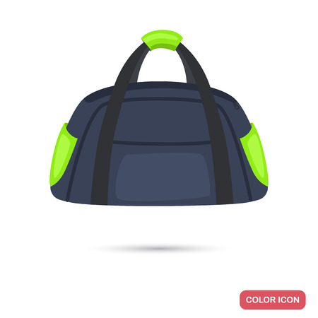 Sports bag color flat icon vector illustration.のイラスト素材