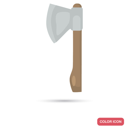 Camping ax color flat iconのイラスト素材