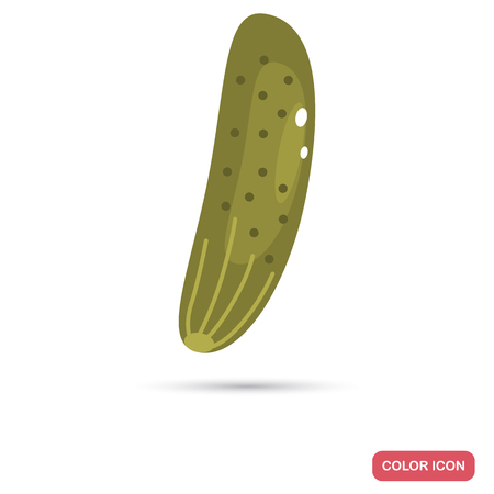 Cucumber color flat iconのイラスト素材