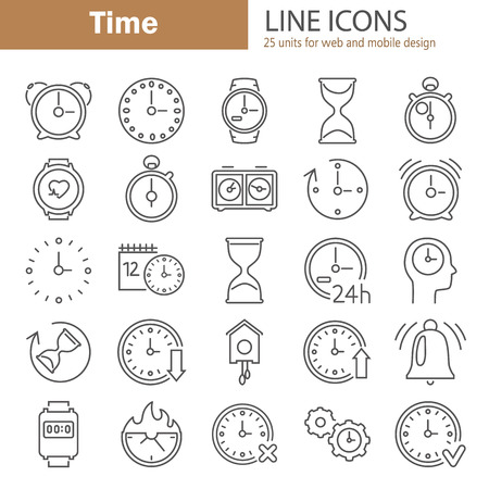 Time line icons set for web and mobile designのイラスト素材
