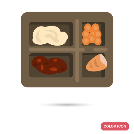 Prison food color flat icon for web and mobile designのイラスト素材