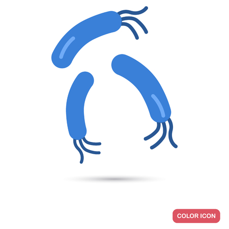 Virus cells under magnification flat color iconVirus cell under magnification flat color iconのイラスト素材