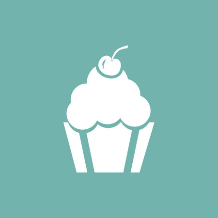 Sweet cake with cream iconの写真素材