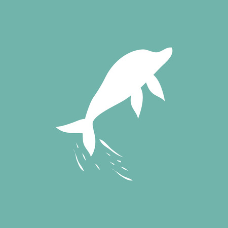 Dolphin jump iconの写真素材