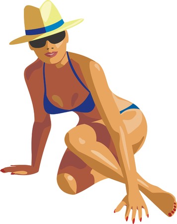 Lady in bikiniのイラスト素材