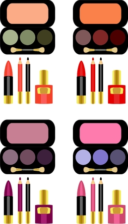 complete set of makeupのイラスト素材