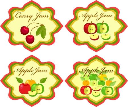 Labels Fruitのイラスト素材