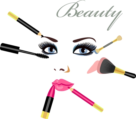 makeupのイラスト素材