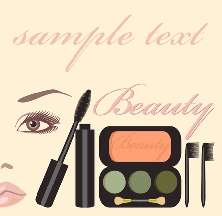 makeupのイラスト素材