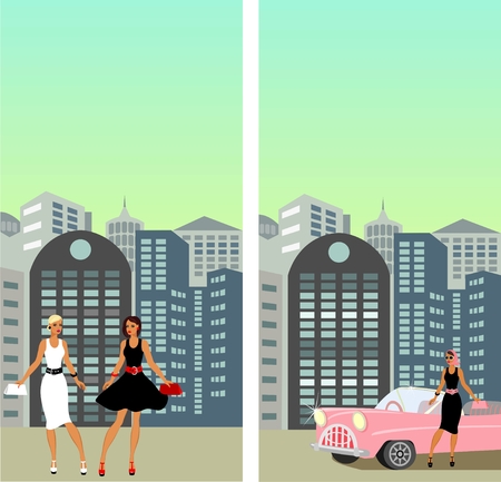 Street in the Cityのイラスト素材