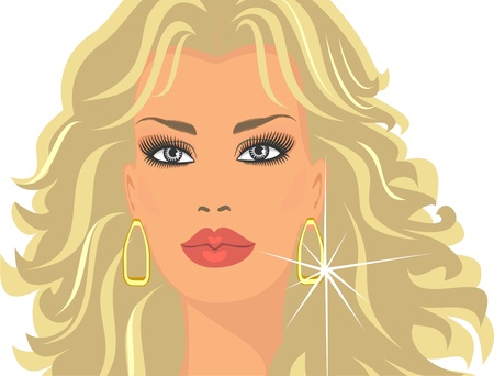 beautiful blondeのイラスト素材