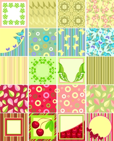 Scrapbook backgrounds のイラスト素材