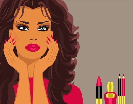 makeup cosmetiksのイラスト素材