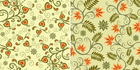 seamless floral background のイラスト素材