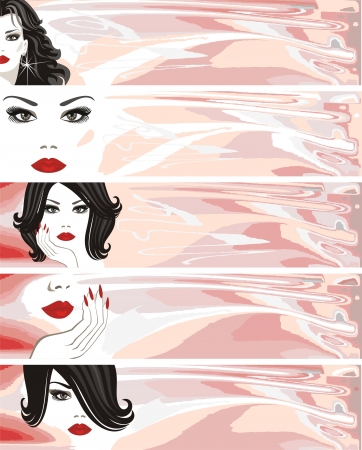 makeup bannerのイラスト素材