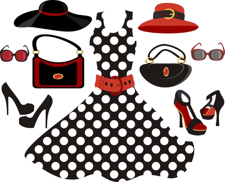 fashion collectionのイラスト素材