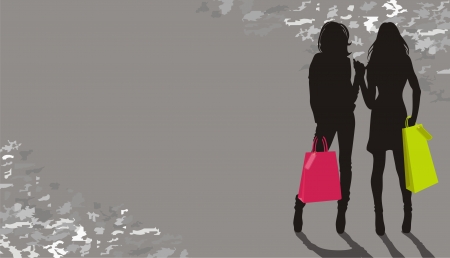 sopping silhouetteのイラスト素材