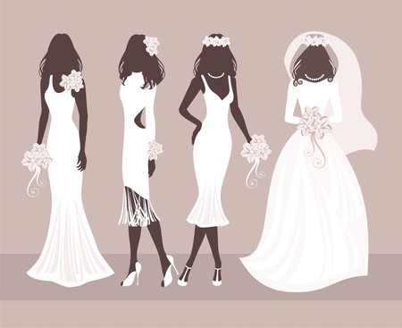 wedding dressのイラスト素材