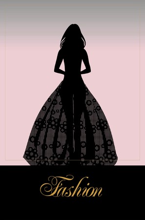 silhouette of the brideのイラスト素材