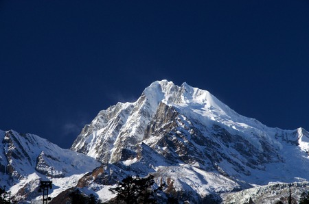 Hailuogou snow-capped mountainsの写真素材