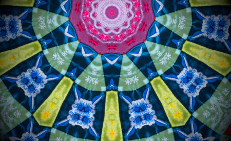 Abstract colorful background ,created technique from Laos painting cloth fabric