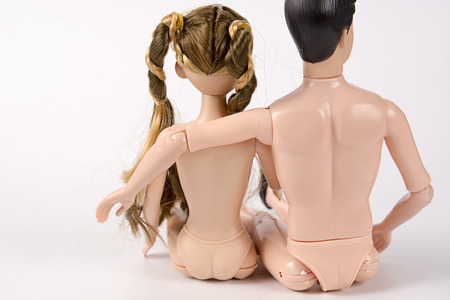 Legs of a young dollの写真素材