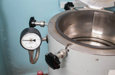 Image of an autoclave in a medical laboratory