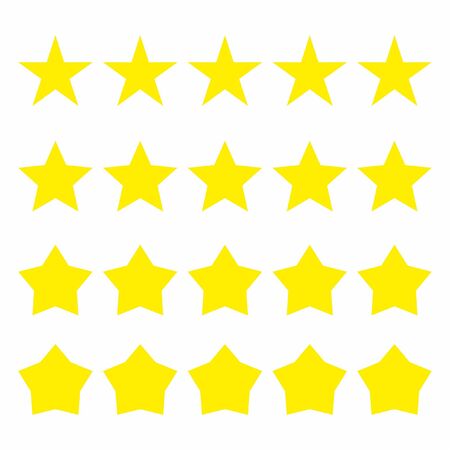 Five stars icon set Vectorのイラスト素材