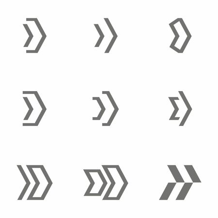 Arrow icon set Next sign. Vectorのイラスト素材