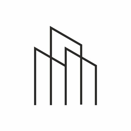 Real estate logo minimalist. Isolated in white backgroundのイラスト素材