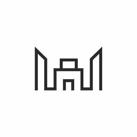 Real estate minimalist. Isolated in white backgroundのイラスト素材
