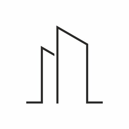 Real estate minimalist. Isolated in white backgroundのイラスト素材