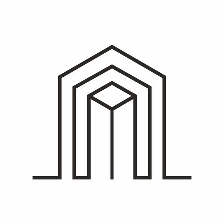 Real estate minimalist. Isolated in white backgroundのイラスト素材