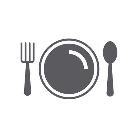 Restaurant cafe icon flat style vector illustrationのイラスト素材