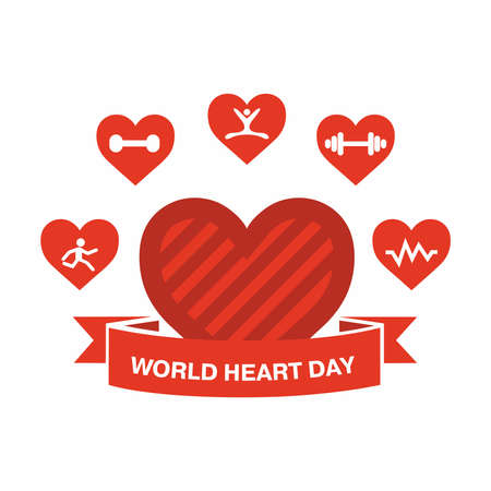 World heart day vector illustrationのイラスト素材