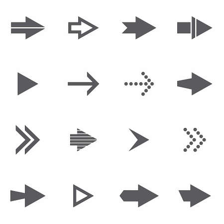 Arrow icon set vectorのイラスト素材