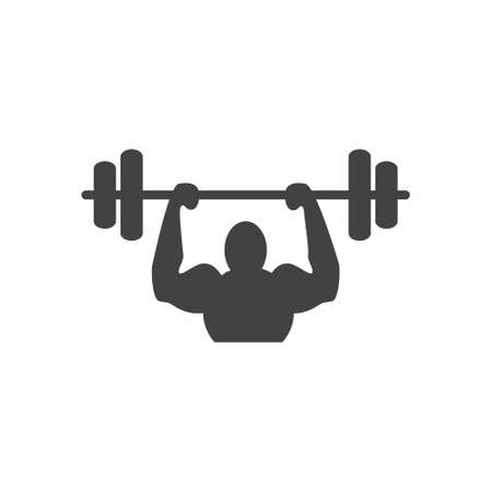 Gym logo icon flat style vector illustrationのイラスト素材