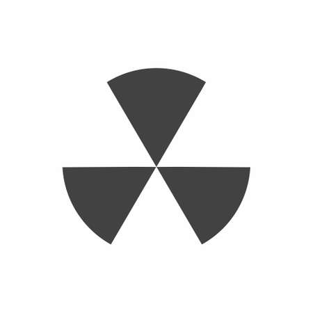 Radiation icon flat style vector illustrationのイラスト素材