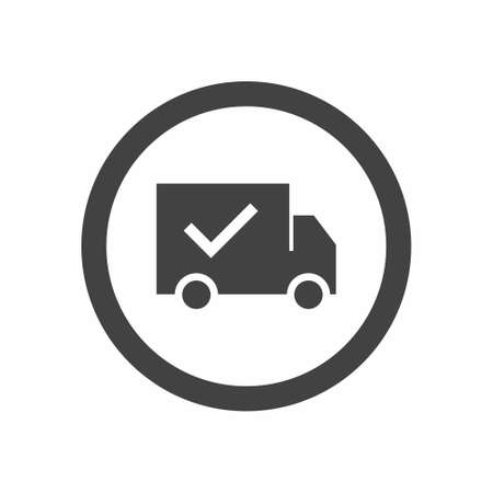 Delivery car icon flat style vector illustrationのイラスト素材
